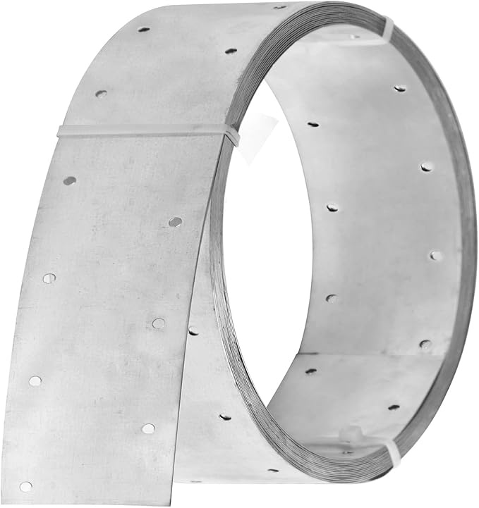 32ft Metal Strapping, 3-1/8"Width Perforated Steel Coil Strap | Hot-dip - Image 4