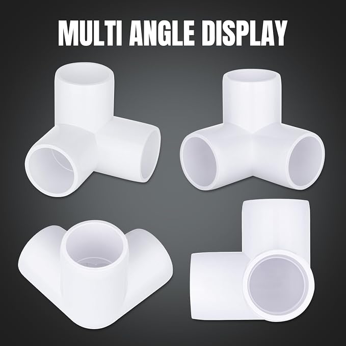 20-Pack 3 Way PVC Fittings 1/2 Inch, Furniture Grade PVC Pipe Connector Elbow - Image 5