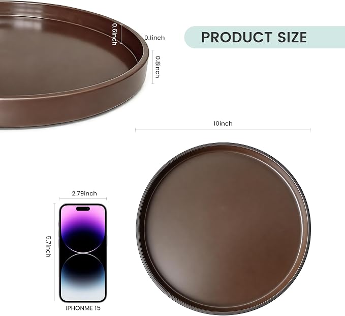 2 Pack 10" Bathroom and Vanity Tray, ABS Bathroom Counter Organizer, Coffee - Image 7
