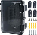 Junction Box, Hinged Black Clear Cover IP67 Waterproof ABS Project Box by Otdorpatio