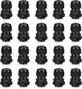 Cable Gland 20 Pack 1/2" NPT Waterproof Adjustable Connector Strain Relief Cord by CGELE