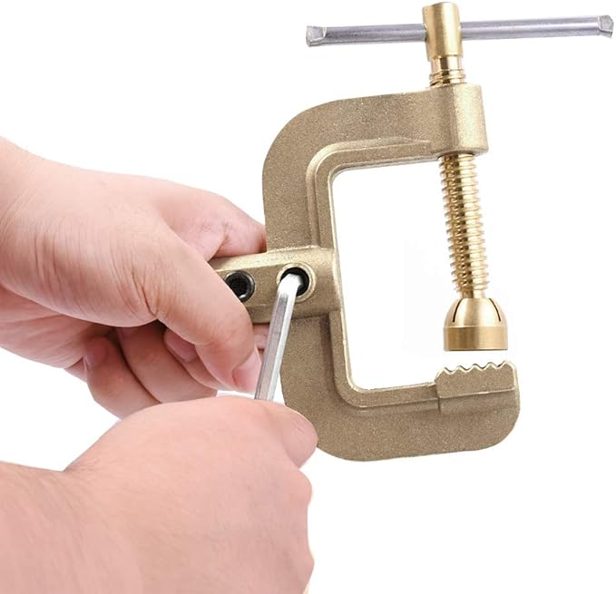H HZXVOGEN 400A C-Style Welding Ground Clamp, Heavy Duty Solid Brass Earth Clamp - Image 3