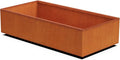 Large Rectangular Planters for Outdoor Plants 48x24x12 Inch Corten Steel Raised by Plantercraft