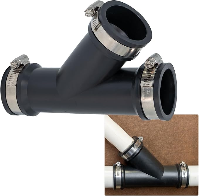 Fernco 1.5 in. Hub Flexible PVC Wye DWV Pipe Fitting Connector by FerncoInc