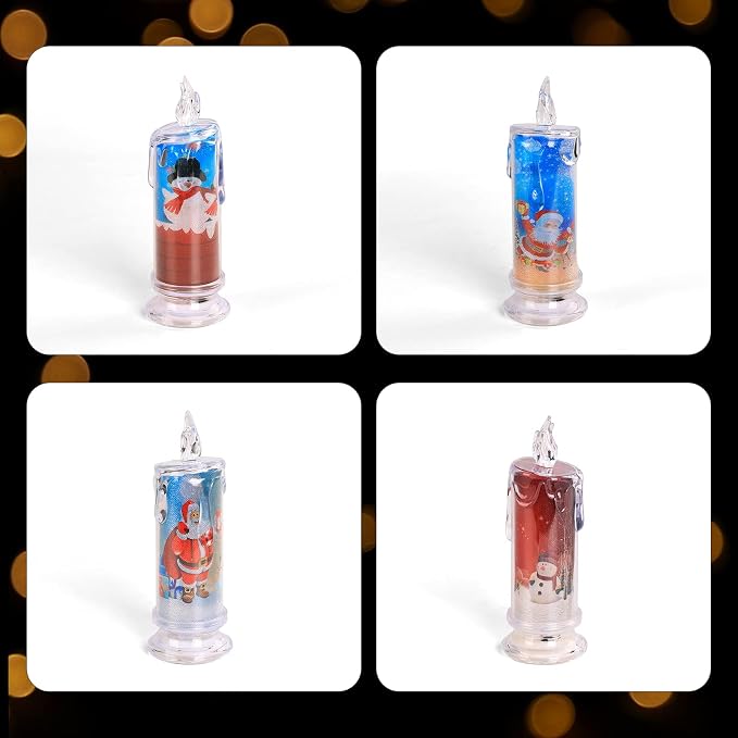 SupBri Christmas Flameless Candles, Xmas centerpieces - Image 5