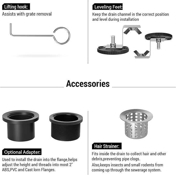 EXF 24 Inch Linear Shower Drain Matte Black - Image 8