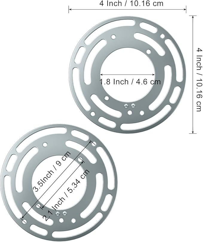 Qc 2 Pack Universal Light Fixture Mounting Bracket, 4 Inches Diameter Steel - Image 4