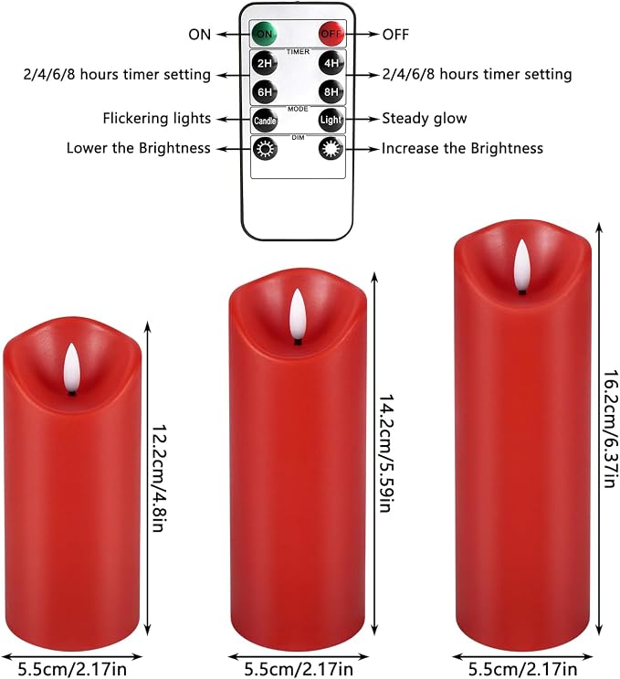 24-Pack Red Flameless LED Candles - Image 2