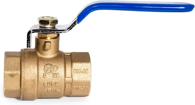 VANCOCO 1/2" NPT Full Bore Ball Valve, Heavy Duty Brass Female x Female Thread - Image 7