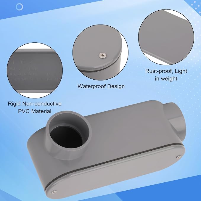 2 Inch Rigid PVC Conduit Body Type LL, Slip x Slip PVC Conduit Bodies LL Type - Image 4