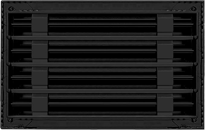 BUILDMART - 12x8 Modern AC Vent Cover - Decorative Black Aluminum Air Vent - - Image 2