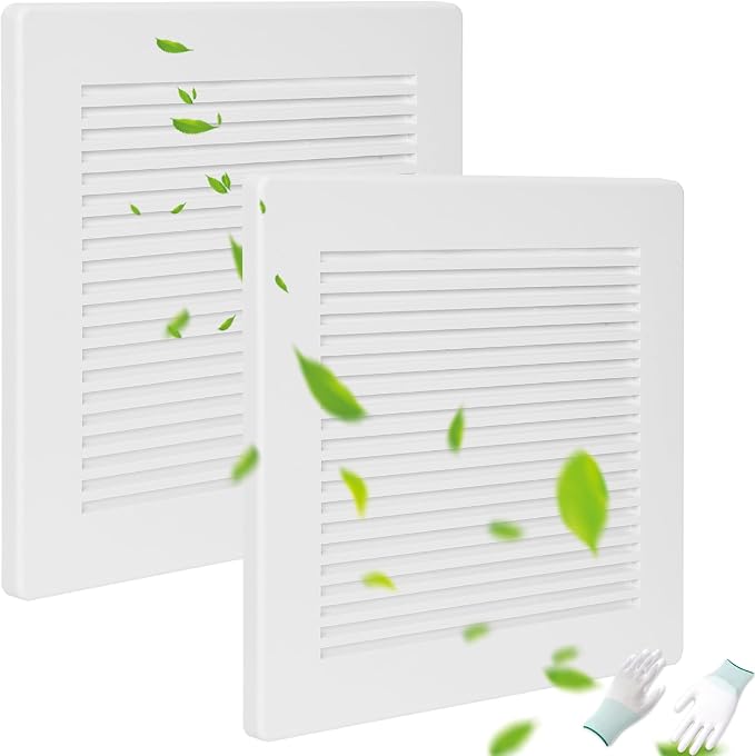 ( 2-Pack 9" BP90 Spring Bathroom Exhaust Fan Cover 9-1/4" x 9" Vent Cover by Unknown