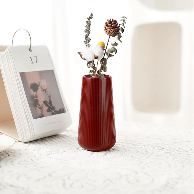 Ceramic Vase, GUKJOB Small Cute Flower Vase - Image 5