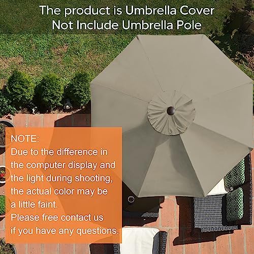 EliteShade USA 9FT Patio Umbrella Replacement Covers 8 Ribs Market Umbrella - Image 2
