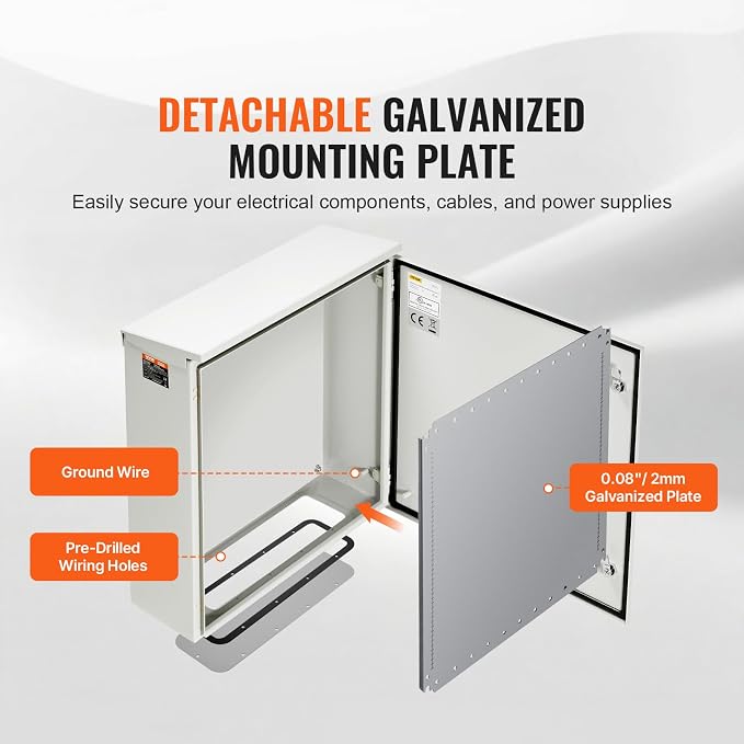 VEVOR Electrical Enclosure, NEMA 4 Outdoor Enclosure, IP65 Waterproof & - Image 5