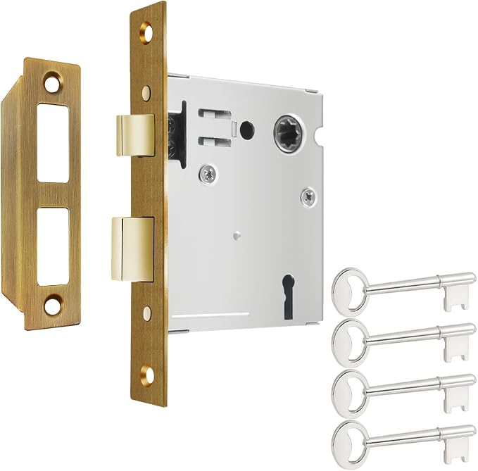 Mortise Lock Latch Replacement Parts, Antique Brass Finish | Includes Antique by Newliplace