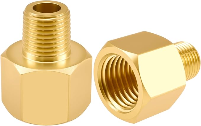 SDTC Tech Brass Pipe Fitting 1/8 NPT Thread Male to 1/4 NPT Thread Female | by SDTCTech