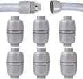 6 Pcs NPT 3/4 Inch Liquid Tight Connector Non-Metallic PVC Electrical Flexible by Aandxmok