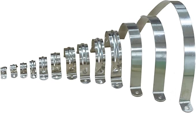 1inch Rigid Support Pipe Strap, 2 Hole U-Tube Strap Clamp, Stainless Steel - Image 4