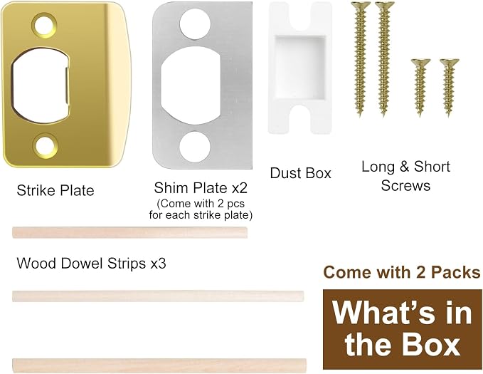 Door Latch Restorer Strike Plates, Standard Striker Plates - Image 4