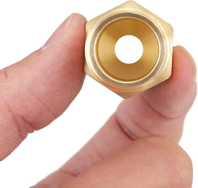 3 PCS Brass Gas Adapter 3/8" Flare x 1/2 Inch NPT Male Pipe Connector | Couples - Image 3