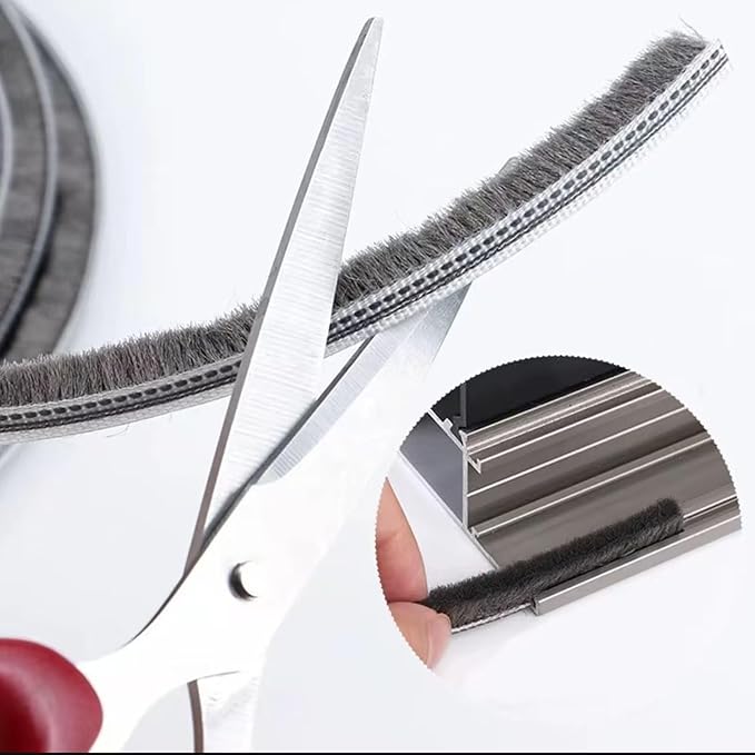 5m Brush Weather Striping Card-Slot Seal Strip Pile Weatherstrip Door Sweep - Image 5