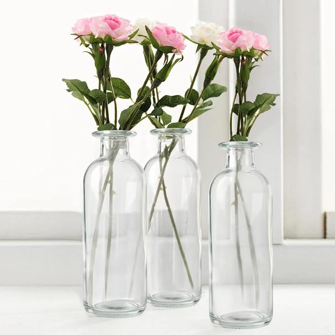 Clear Glass Bud Vase, 20 Pack 8 Oz Living Bud Vases, Small Vases - Image 2