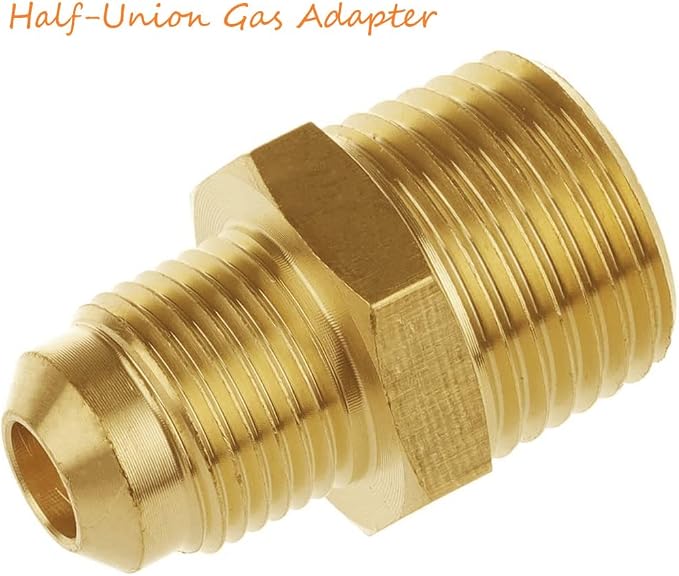2pcs Metals Brass Tube Fitting Coupling Half Union Gas Adapter 3/8" Flare x - Image 3