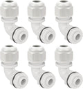 M12 Cable Gland, 90 Degree Adjustable 4-8mm Strain Relief, Cord Connectors by LeMotech
