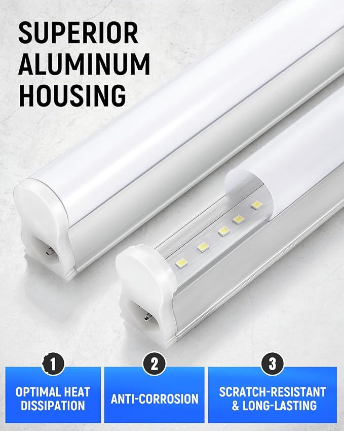 Upgraded 4FT T5 LED Integrated Fixture, 2300LM Linkable LED Shop Light - Image 6