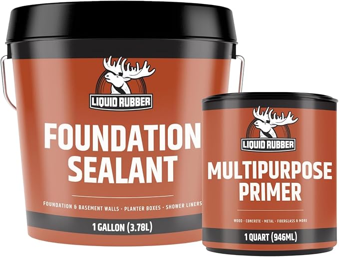 Liquid Rubber Foundation and Basement Sealant & Multi-Purpose Primer Kit - 1g by LiquidRubber