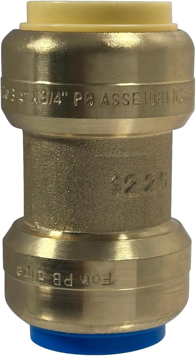 2 Pack XFITTING 3/4" x 3/4" PB Conversion Push, Push to Connect Coupling - Image 2