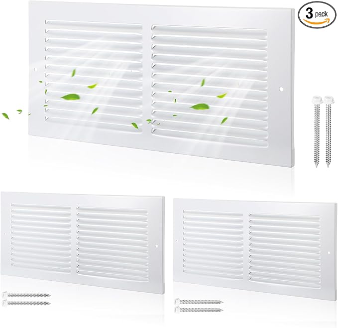 White 3 Pack Ceiling Vent Cover by Unknown