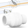 Geetery 1 Pcs 1-1/2'' PVC Check Valve Slip Swing No Spring Back Flow Preventer by Geetery