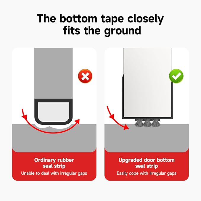Weather Stripping Door Seal, 36” Length Cuttable Door Draft Stopper, Strong - Image 4