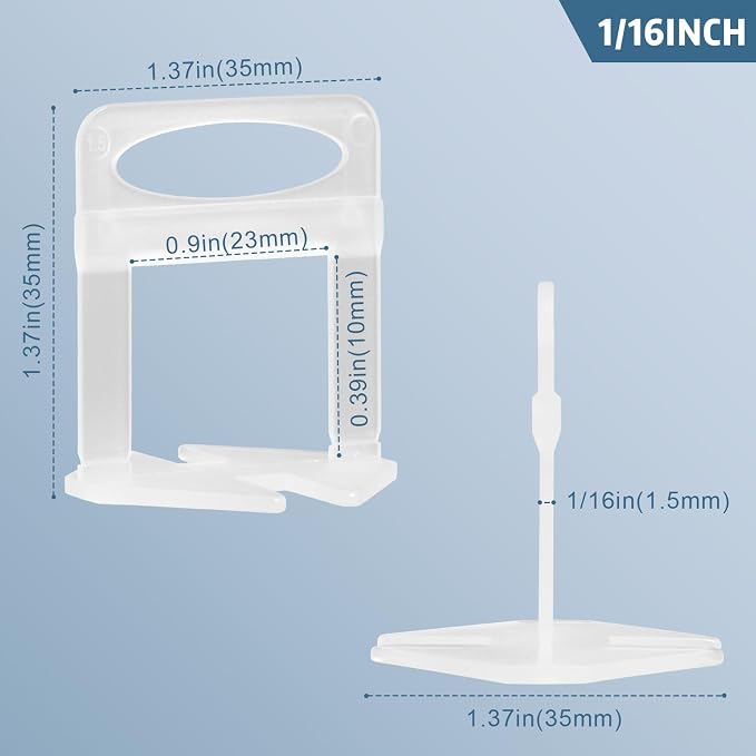 2000 Tile Spacers 1/16 Inch Tile Leveling Clips - Image 2