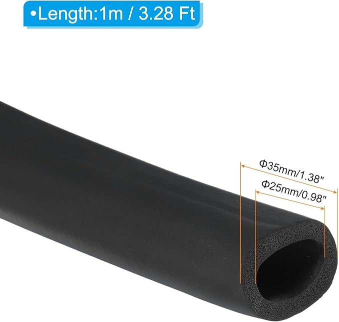 PATIKIL 25mm ID x 35mm OD x 1m Long Pipe Insulation Foam Tube, Pipe Cover Wrap - Image 2