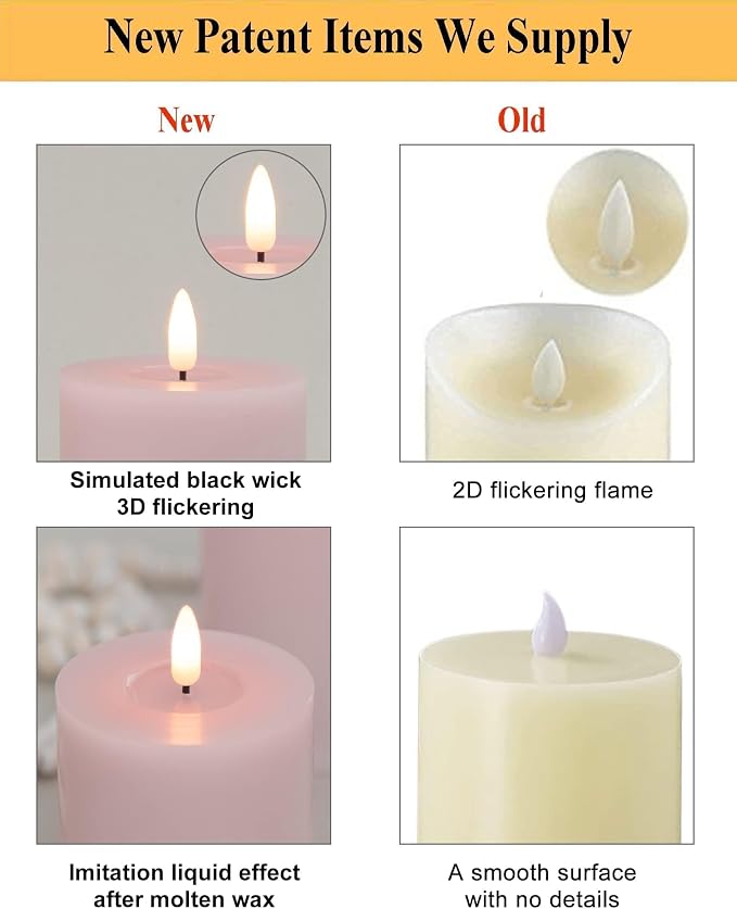 ANGELLOONG Pink Flameless Candles - Image 8