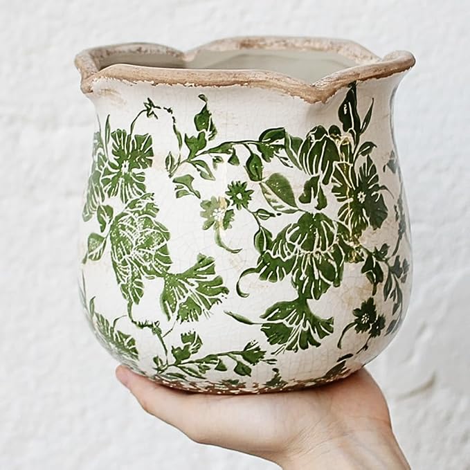 Xiaan Jiaju Tuscan Ceramic Plant Pots, Vintage Planter & Vase - Image 3