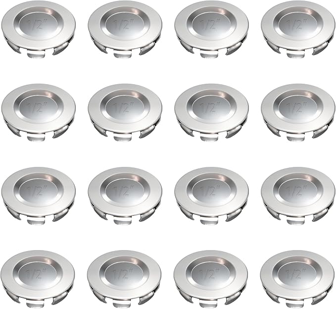 12 Pack 1/2" Knockout Seals, Galvanized Steel Electrical Box Plugs, Zinc-Plated by Wocloer