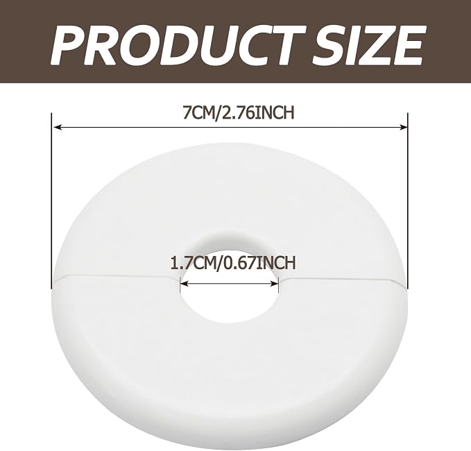 2 Pcs Wall Split Flange, Plumbing Cover Plates - Image 3