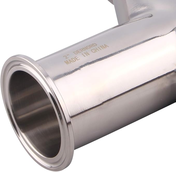 DERNORD Tri Clamp Wye Clamp End True Y Type Cross Tee Tube Stainless Steel 304 - Image 3