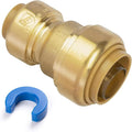 Push-Fit Reducing Coupling, 3/4" to 1/2" Brass Plumbing Fitting by KAINGA