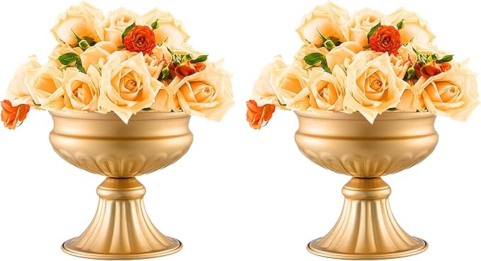 VEVOR 10PCS 16cm/6.3” Tall Wedding Flower Vase, Metal Wedding Centerpiece by VEVOR