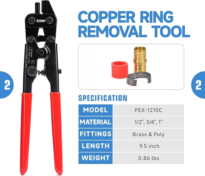 iCrimp PCKIT-1234PS PEX Crimping Tool Kit - Image 3