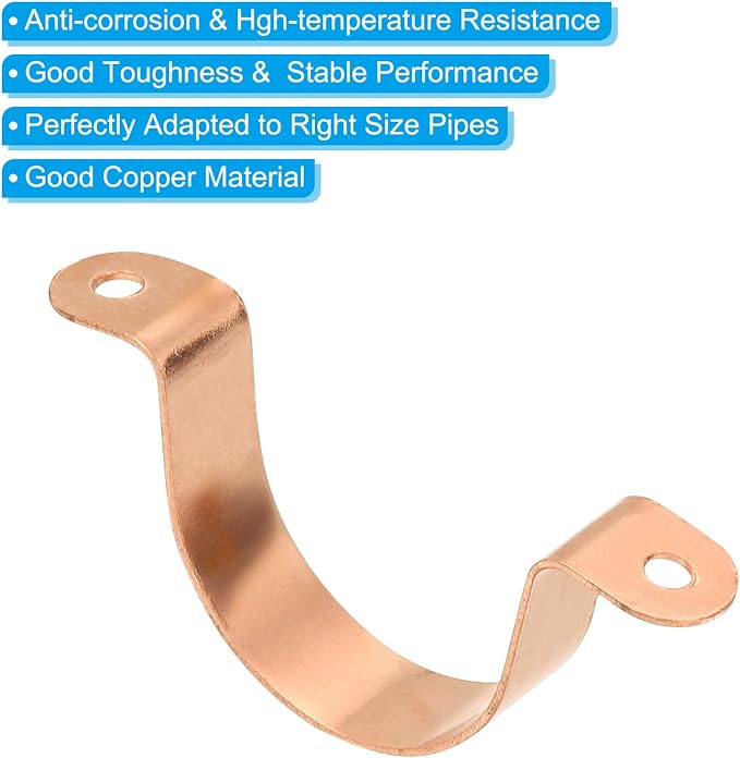 PATIKIL 1-1/4" Copper Pipe Strap Fittings - Image 3