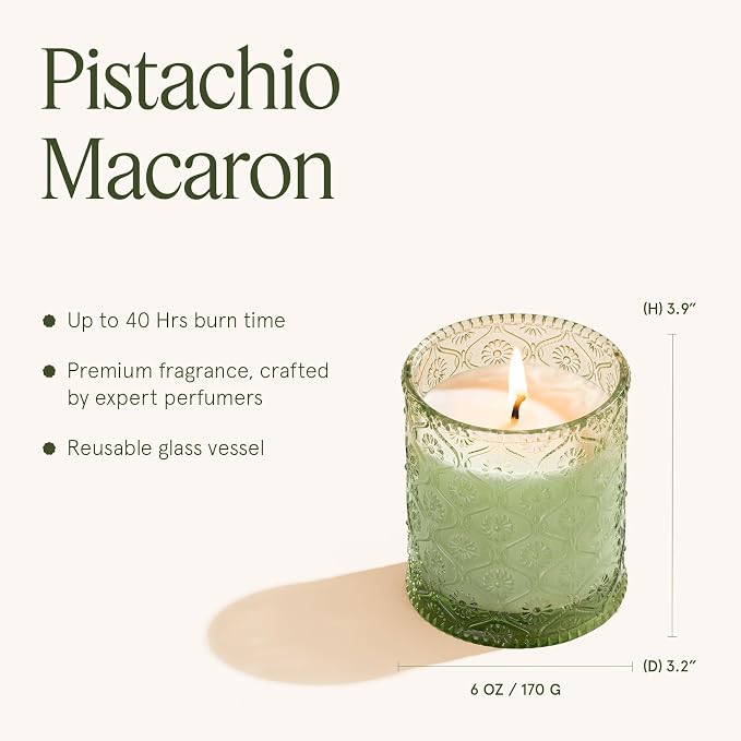LA JOLIE MUSE Pistachio Macaron Scented Candles - Image 5
