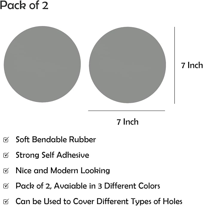 Rubber Bond Self-Adhesive Rubber Wall Outlet Cover Plate 2 Pack - Image 2
