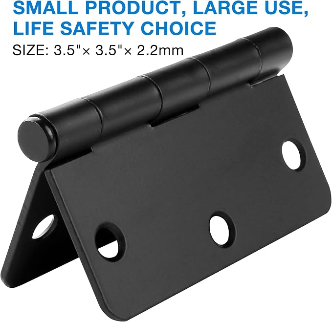 Matte Black Door Hinges 3.5 inch - Image 6