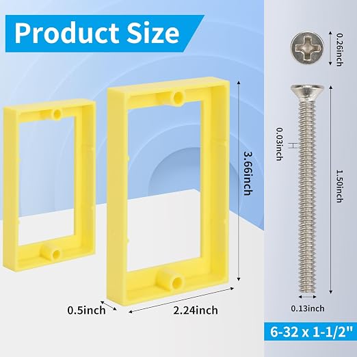 Single Gang Receptacle Outlet Box Extenders, Electrical Outlet Extender - Image 3